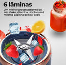 Faça smoothies, sucos e shakes em qualquer lugar. Prático, recarregável e fácil de limpar.
