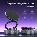 Suporte Magnético Veicular com Ventosa de Vácuo e Rotação 360°