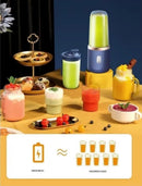 Faça smoothies, sucos e shakes em qualquer lugar. Prático, recarregável e fácil de limpar.