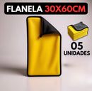 Kit 5 Flanelas de Microfibra Automotiva 600GSM Premium  Limpeza Sem Riscos e Acabamento Profissional