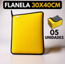 Kit 5 Flanelas de Microfibra Automotiva 600GSM Premium  Limpeza Sem Riscos e Acabamento Profissional