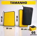 Kit 5 Flanelas de Microfibra Automotiva 600GSM Premium  Limpeza Sem Riscos e Acabamento Profissional