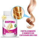 Biotina 500mg Genature 60 Cápsulas Suporte para Cabelos, Pele e Unhas Mais Fortes